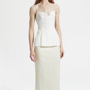 Theory Pure Linen Sweetheart Top